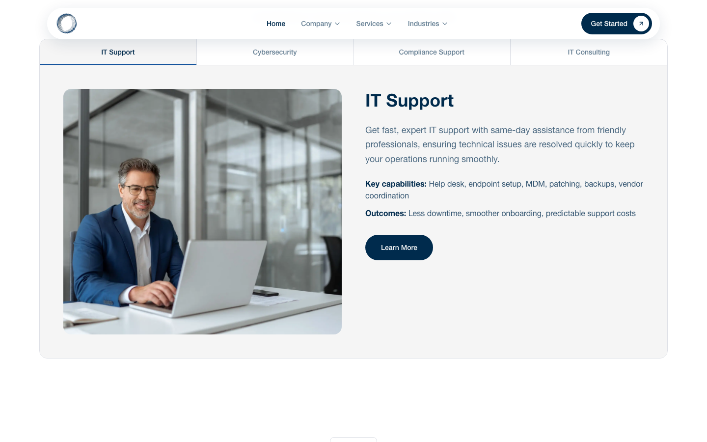 Flux Technologies dashboard