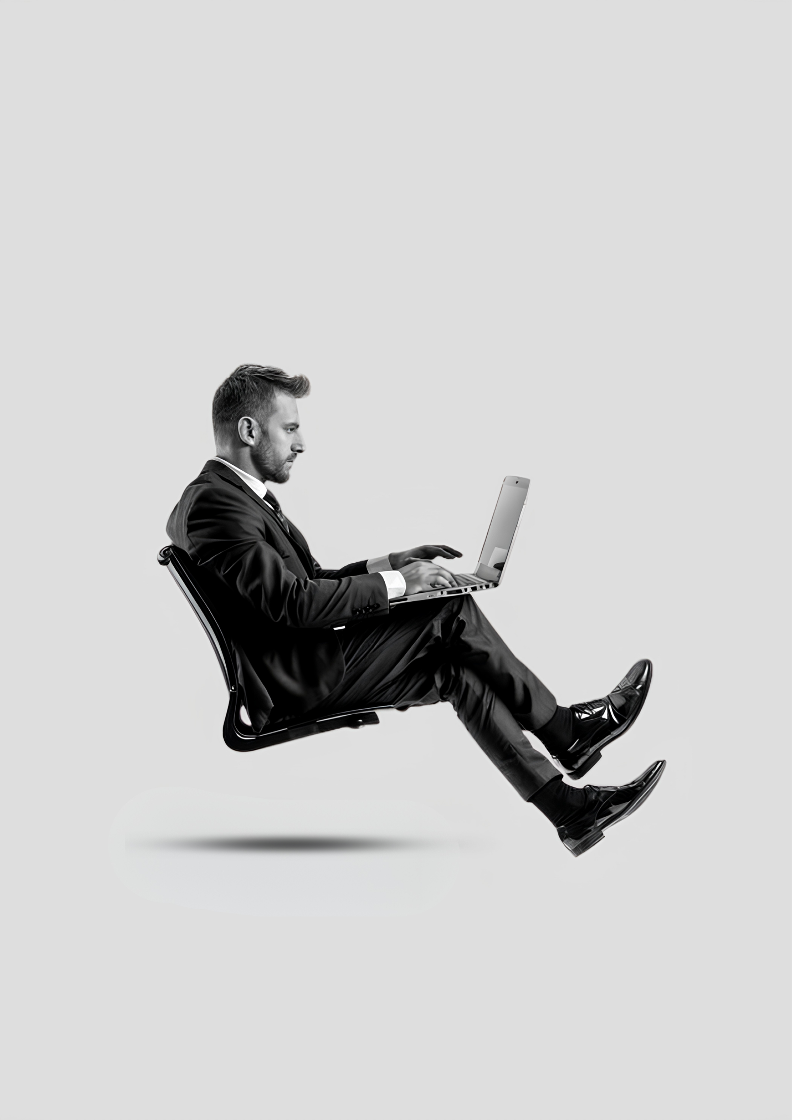 Professional working on custom software